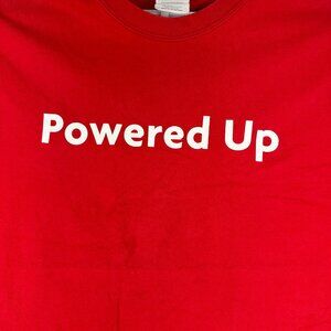 Hanes Red Powered Up Tyson Graphic Tee XL Heavyweight Cotton Crewneck Shirt